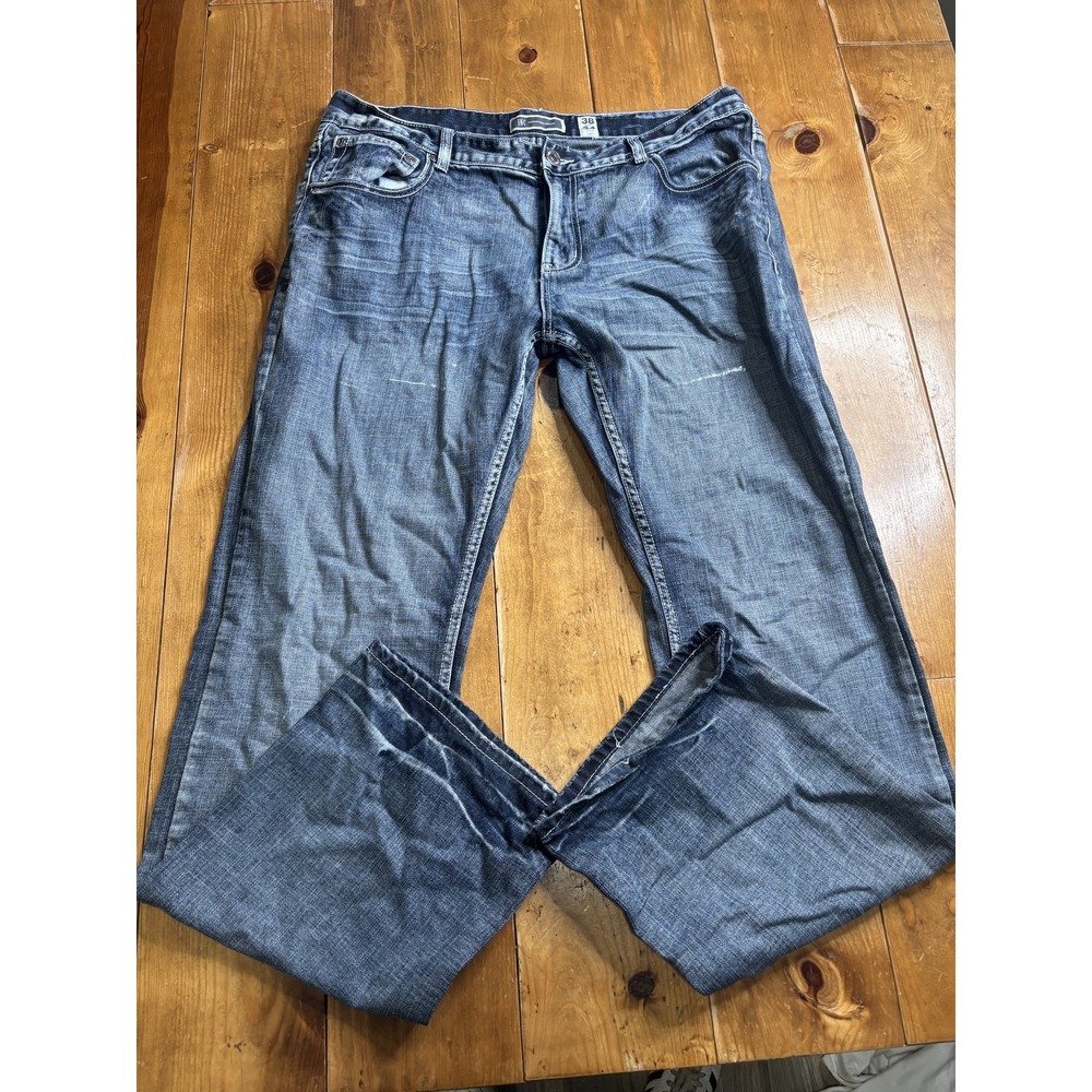 I-N-C International Concepts Men's Jeans Blue Relaxed Fit Denim Waist 38 Inseam